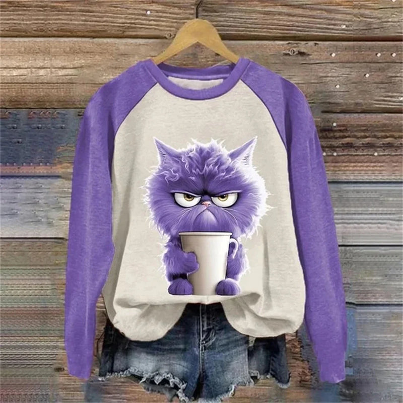 Joon - Lustiges Sweatshirt mit Katzenmuster