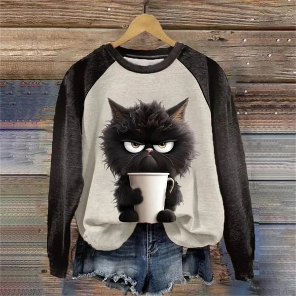 Joon - Lustiges Sweatshirt mit Katzenmuster
