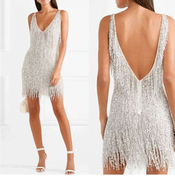 LookHot - Slip-Kleid mit V-Ausschnitt